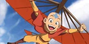 Aang on a glider