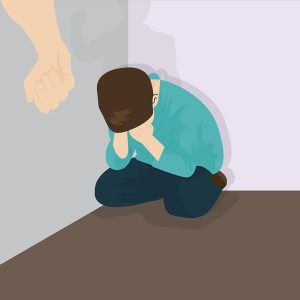 Image of a child getting bullied in a corner
